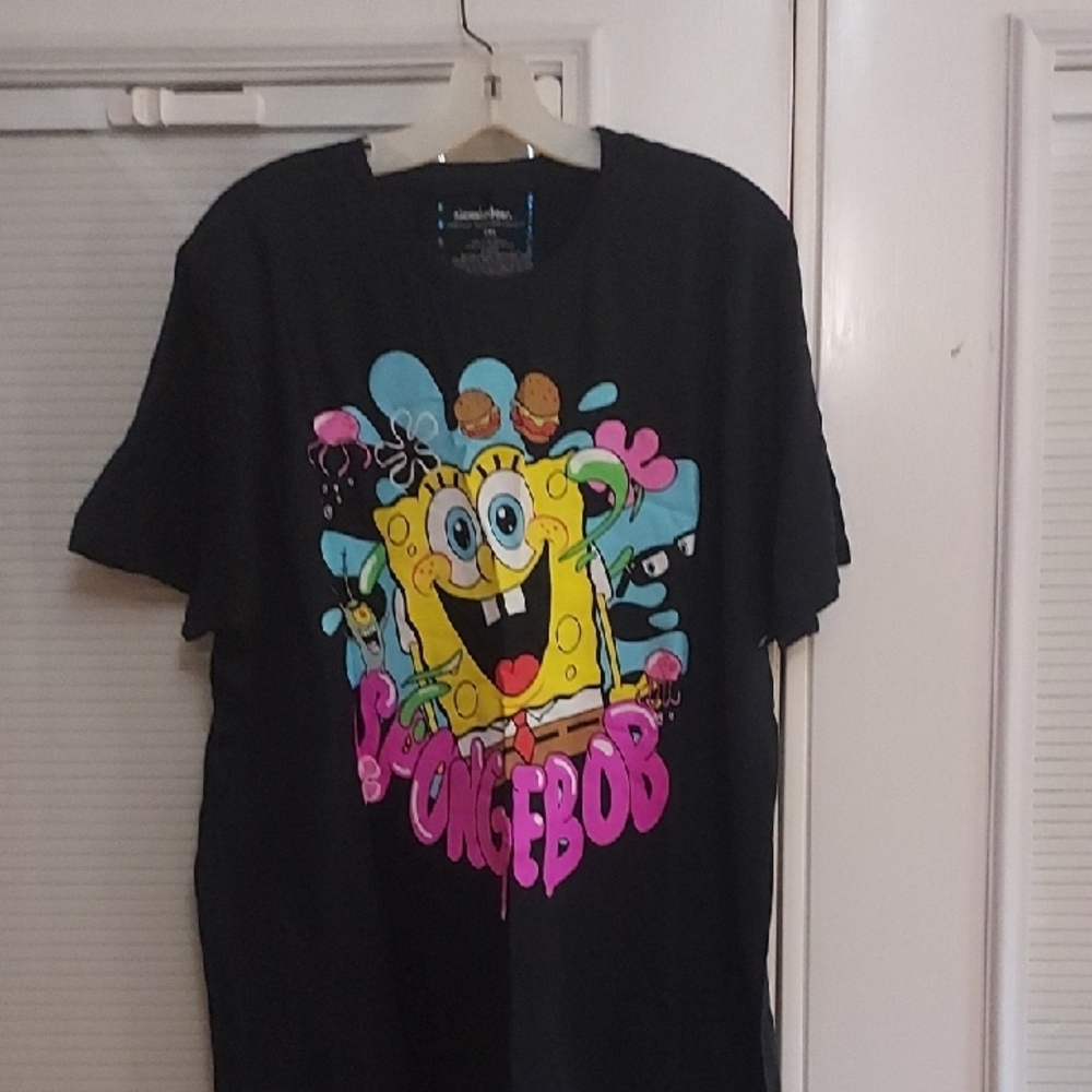SpongeBob Women's Black Graphic T-Shirt